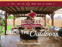 Tablet Screenshot of bobcatcustomoutdoors.com